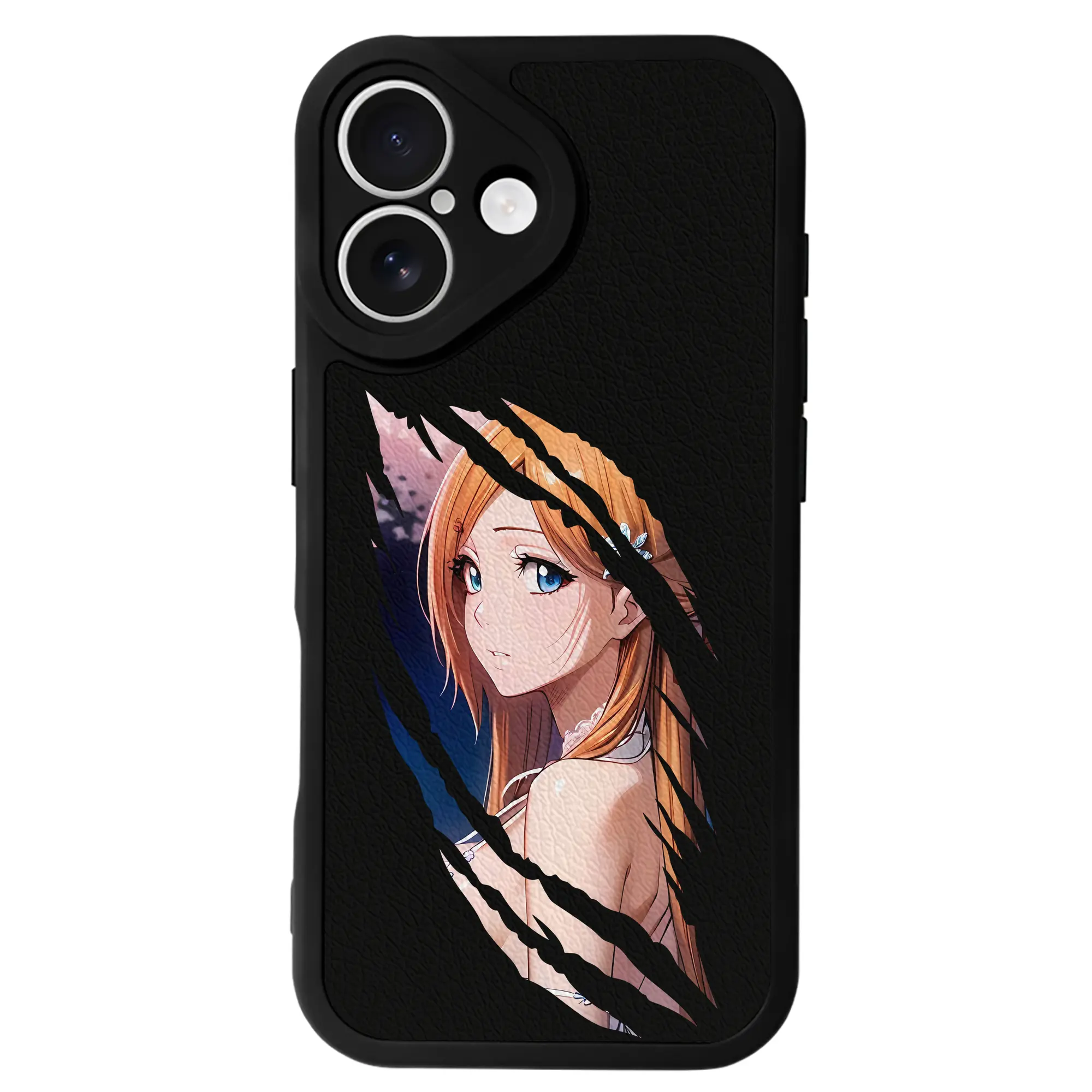 ブリーチ グッズ 井上 織姫 - IPhone 16シリーズ対応 ・ シリコンスマホケース ・ レザー調 ・ 高精度フィット ・ 耐衝撃 ・ ワイヤレス充電対応 ・ 精密カット